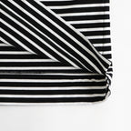 FBSBTF - 微強撚綿天竺 ボートネックロンT #98 BK base×WH bd [SN_FR0907TF]