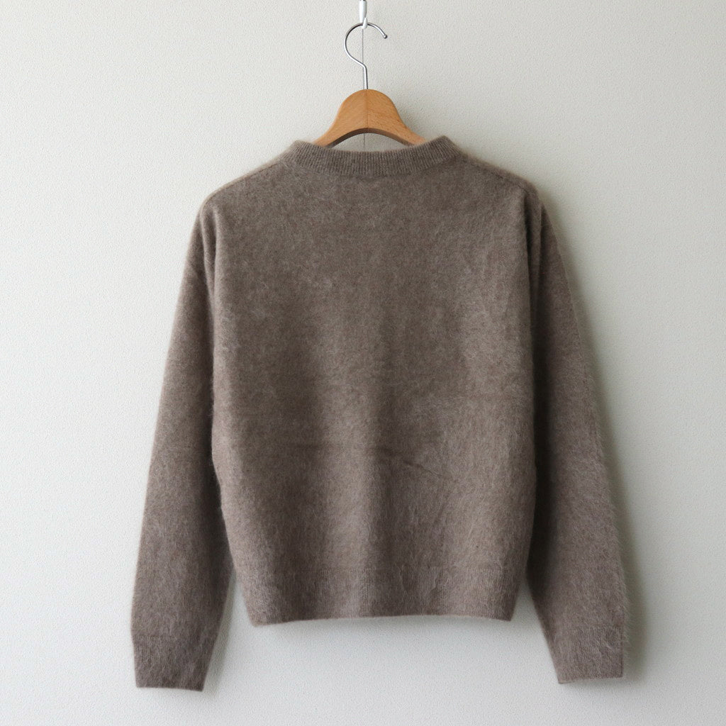 ROYAL CASHMERE FUR CREWNECK CARDIGAN #TOP BEIGE [KRAGCW0902]