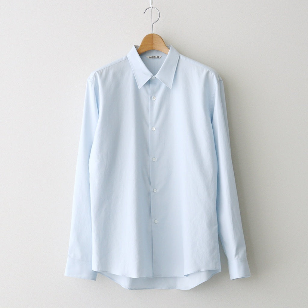 WASHED FINX TWILL SLIM SHIRT #LIGHT BLUE [A26AS03TN]
