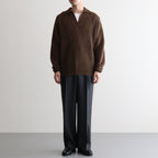 SUPER LIGHT WOOL TWO-TUCK SLACKS #TOP CHARCOAL [A25AP02OS]
