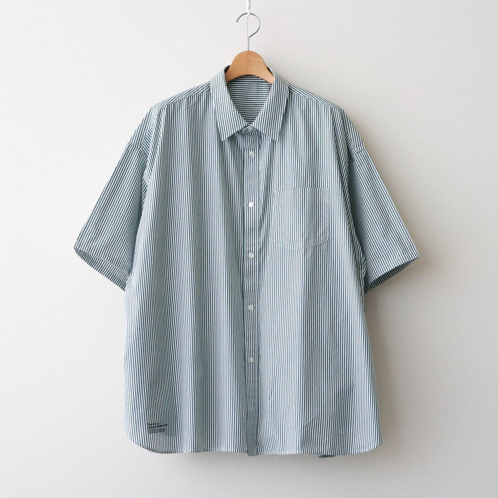 CORPORATE UNIFORM S/S SHIRT #GREEN STRIPE [FSC261-50103B]