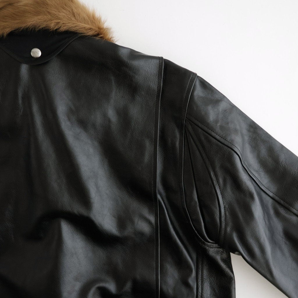 SHRINK LEATHER G-1 JACKET #BLACK SHRINK [26330705]