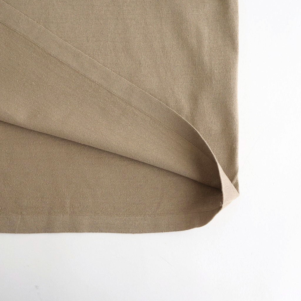 HIGH GAUGE TUSSAH SILK KNIT SKIPPER POLO #KHAKI BEIGE [A26SP02SJ]