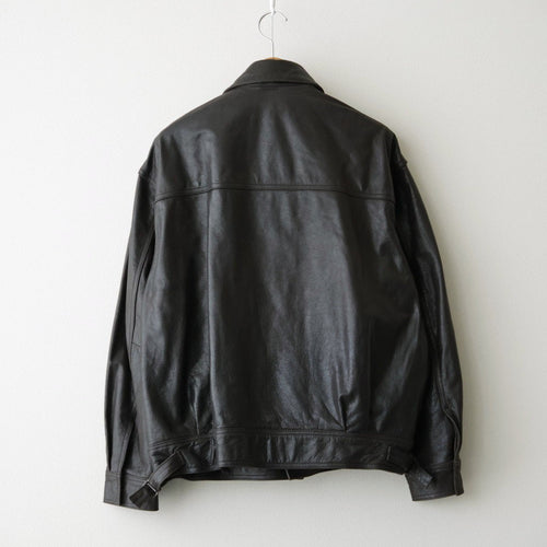 Leather Flight Jacket #Dark Brown [YK26FW01304B]