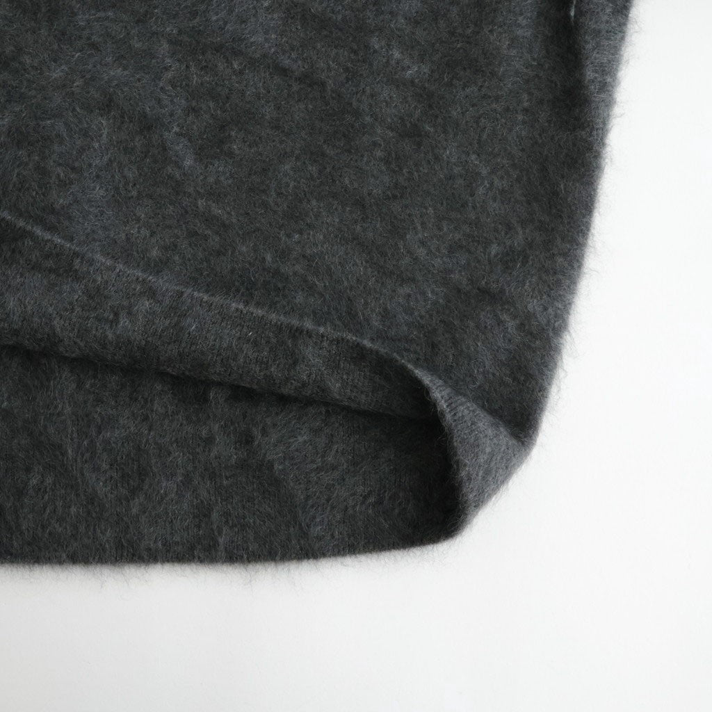 ROYAL CASHMERE FUR V NECK SWEATER #TOP GRAY [KRAGLW0910]