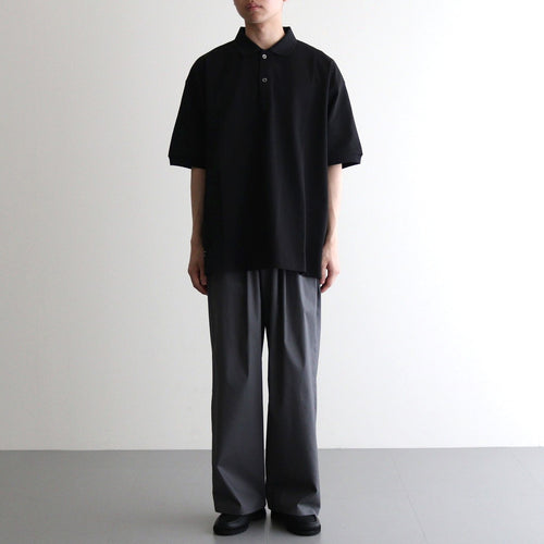 DRY PIQUE JERSEY S/S POLO #BLACK [FSC261-70171B]