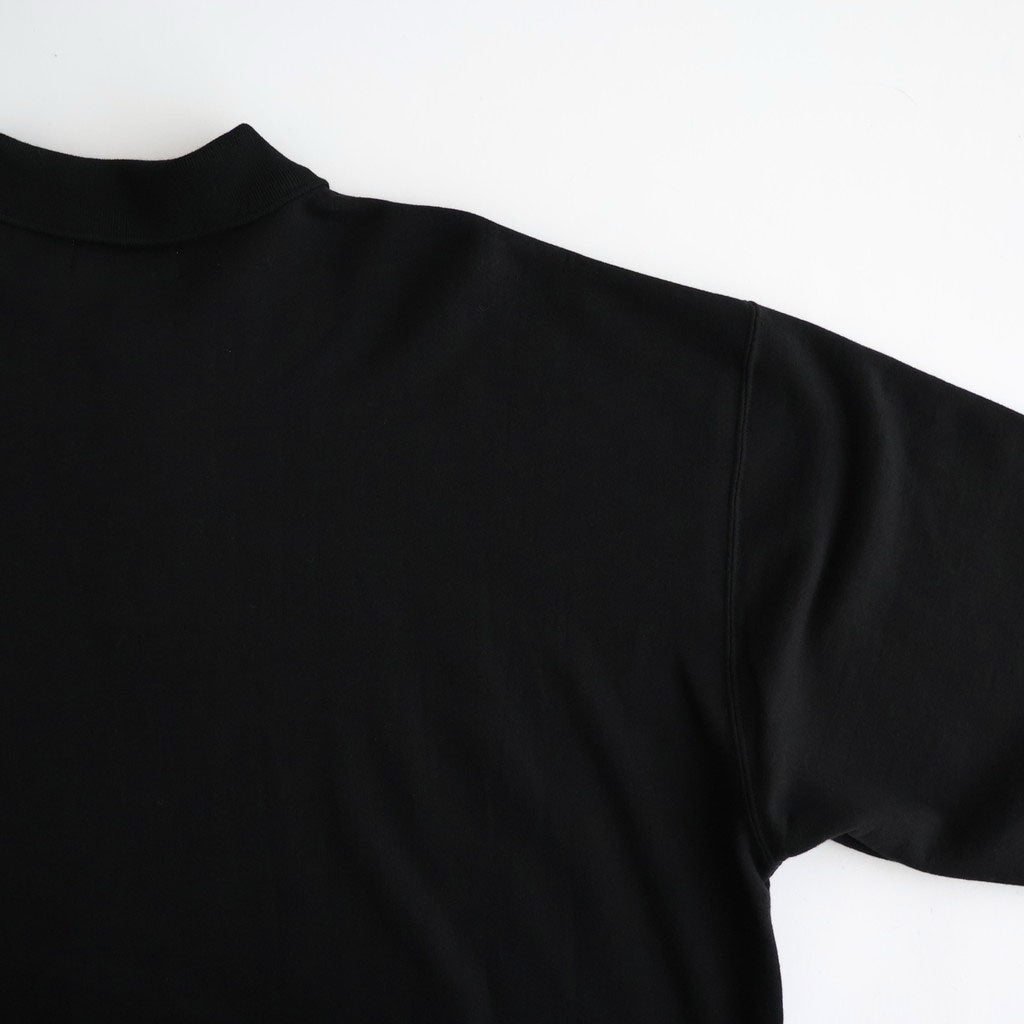 AZUMA Terry Pullover Polo Sweat #BLACK [GU263-70251B]