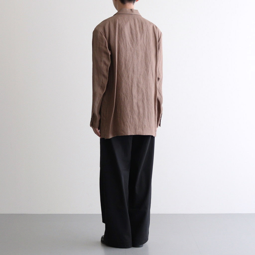 PAPER KERSEY SIDE OPEN DOUBLE-BREASTED JACKET #TAUPE [YK21SS0186J]