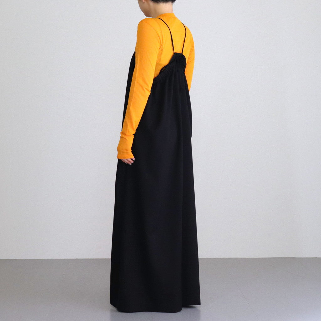 Viscose Wool Silk Gabardine Slip Dress #BLACK [GL241-60164]