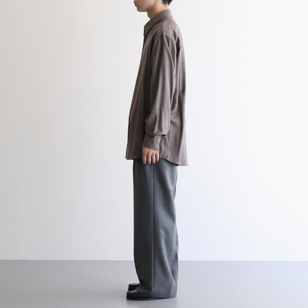SUPER LIGHT WOOL SHIRT #TOP BROWN [A25AS01OS]