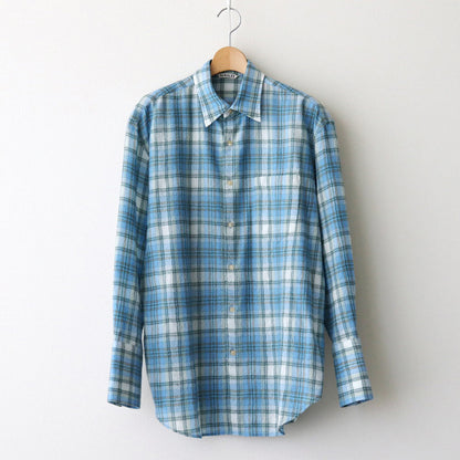 AIRY WOOL CHECK SHIRT #BLUE CHECK [A24AS02WN]