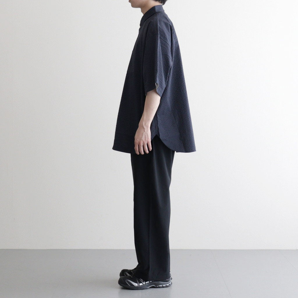 SEERSUCKER S/S B.D SHIRT #NAVY×BLACK [FSC261-50228]