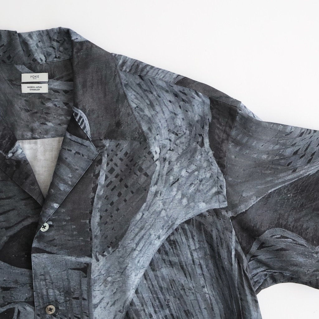 Printed Tencell Open Collar Shirt #BLACK [YK26SS01284SH]