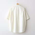 WASHED FINX TWILL BIG HALF SLEEVED SHIRT #VANILLA [A26SS03TN]