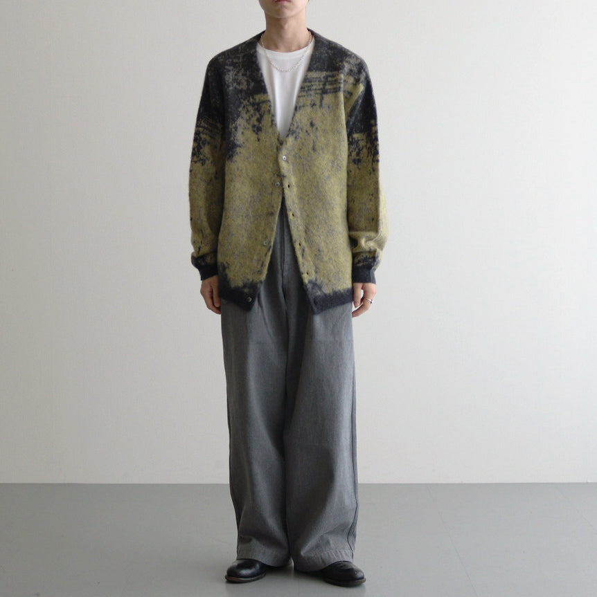 JACQUARD MOHAIR CARDIGAN #YELLOW [YK24FW0814S]