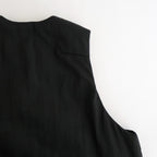 ヴィンテージNYラウンドカットパデッドベスト #BLACK X BLACK [D225-V401-V]