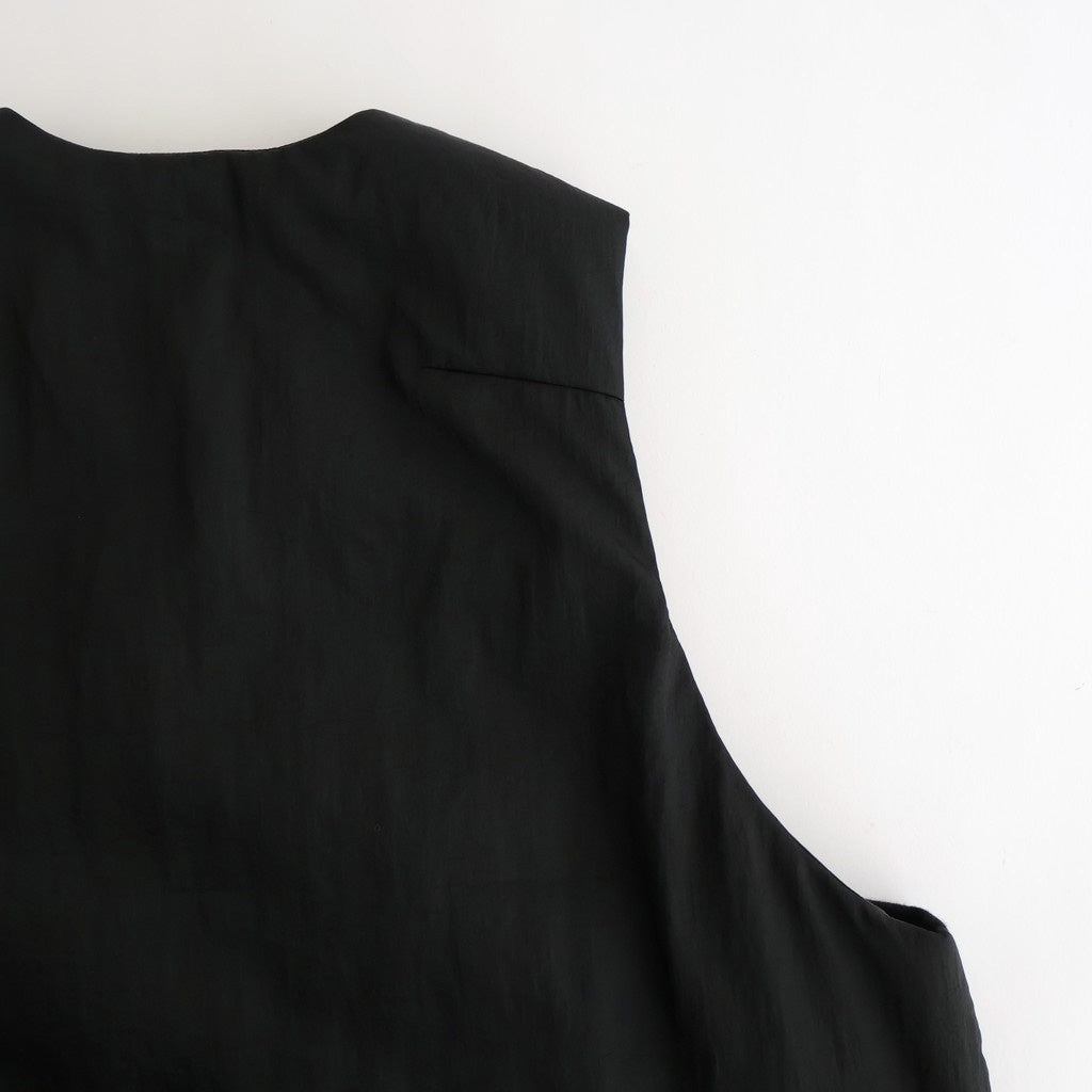 ヴィンテージNYラウンドカットパデッドベスト #BLACK X BLACK [D225-V401-V]