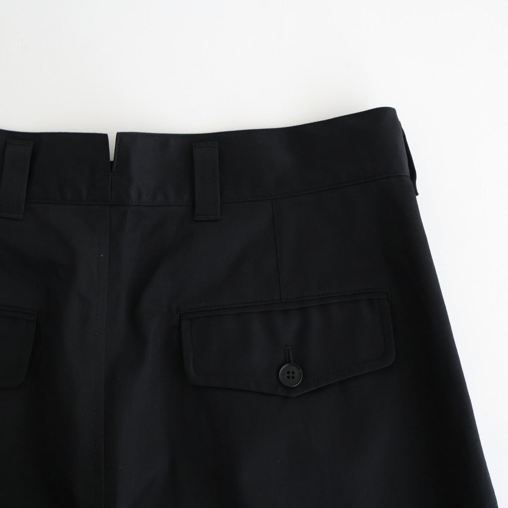 綿サテンストレートパンツ #BLACK [HP-P025-051]