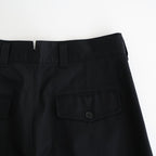 綿サテンストレートパンツ #BLACK [HP-P025-051]