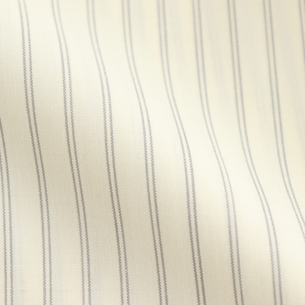 SUPER FINE WOOL STRIPE SHIRT #IVORY STRIPE [A25SS01WW]