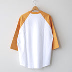 Raglan Sleeve Tee #WHITE×YELLOW [TP233-70035]