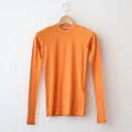 SUPER HIGH GAUGE SHEER RIB L/S TEE #ORANGE [A00T01HF]