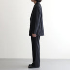 WOOL FULLING FLANNEL ONE-TUCK SLACKS #TOP CHARCOAL [A26AP03CF]