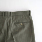BLUEFACED WOOL TWO-TUCK SLACKS #KHAKI GRAY STRIPE [A26SP02BA]