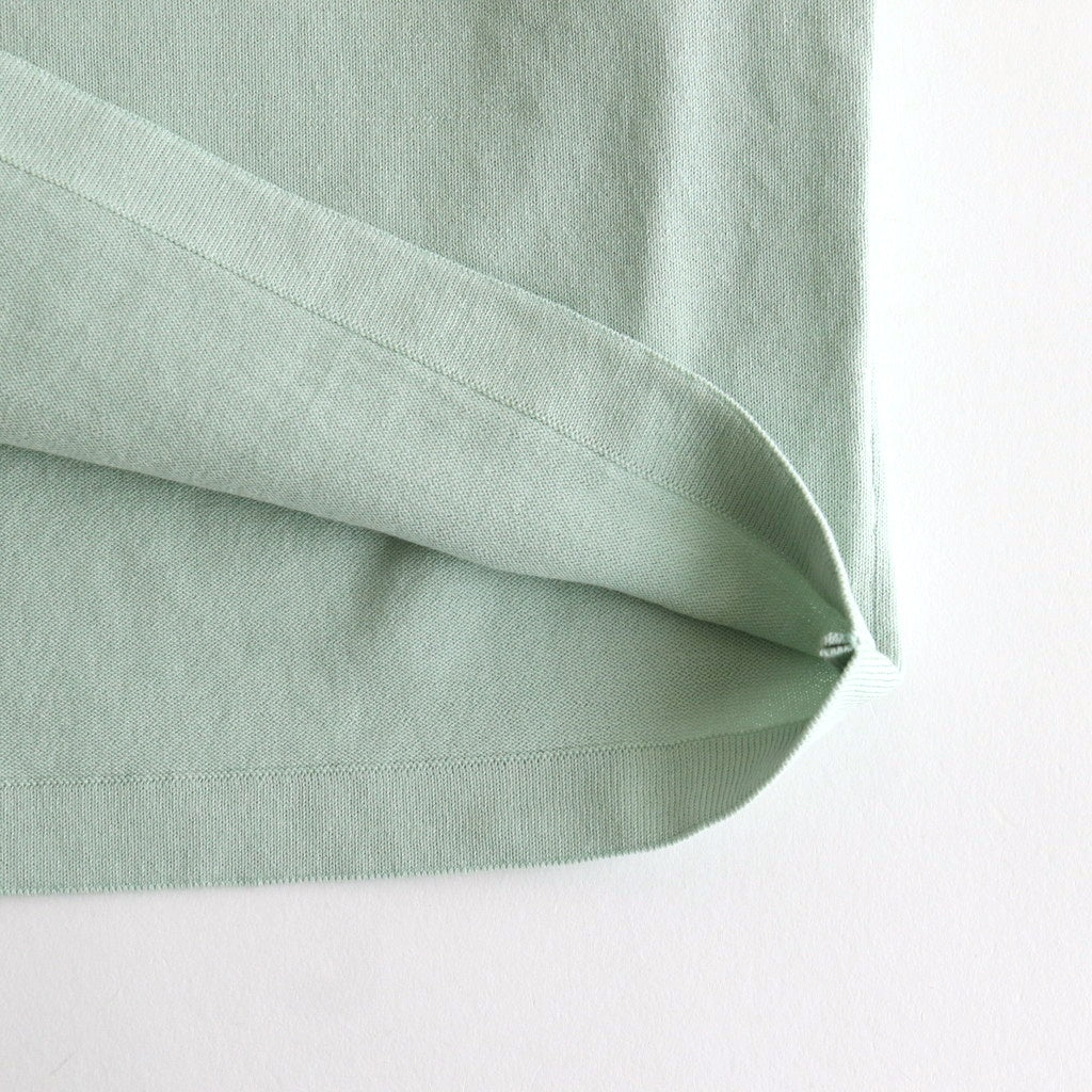 FRESCA KNIT HAIF SLEEVE POLO SWEATER #GREEN [KRAGGM0401]