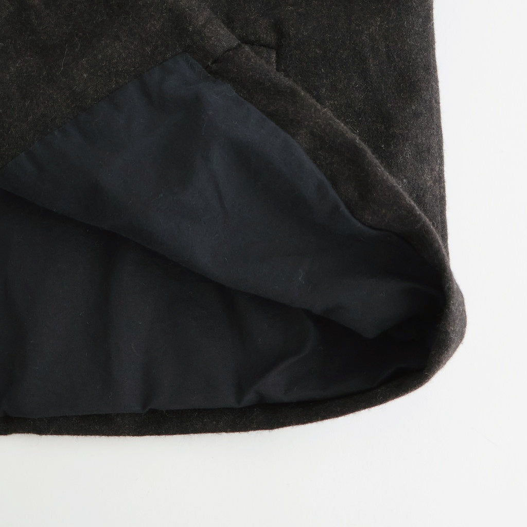 縮絨ウール2WAYカラーJK #DARK BROWN [D225-J332]