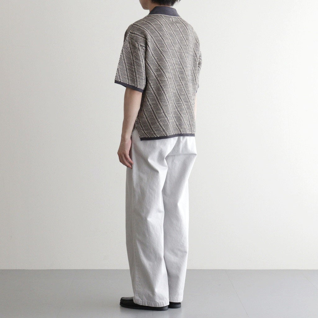 Diagonal Knit Skipper Shirt #OFF BEIGE [YK26SS01251S]