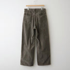 GARMENT-DYED FINX CORDUROY 5P WIDE PANTS #OLIVE BROWN [A26AP02FX]