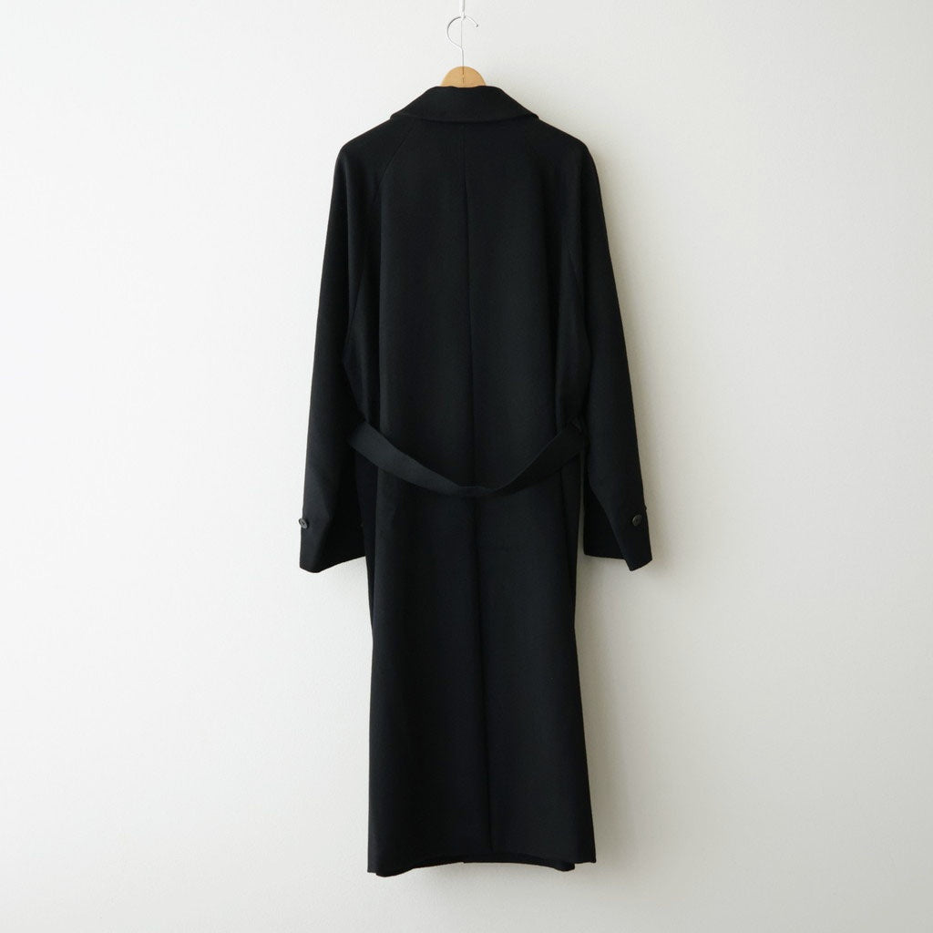 WOOL CASHMERE RAGLAN SLEEVE BALMACAAN COAT #BLACK [ST.1535]