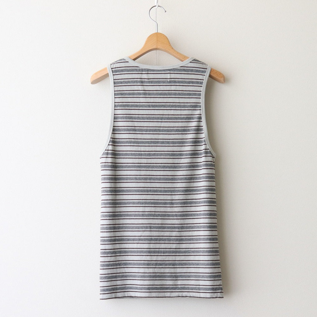 STRIPE TIGHT TANK TOP #SMOKE BLUE [2541000903]