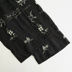 Embroidery Patchwork Trousers #BLK [12610719]