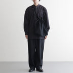 SHUKUJU WOOL BIG RED CROSS APRON BAG #BLACK [K031W]