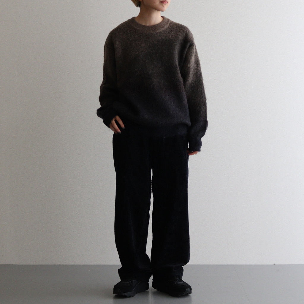 GRADATION MOHAIR KNIT LS #NAVY KHAKI GRADATION [ST.1001]