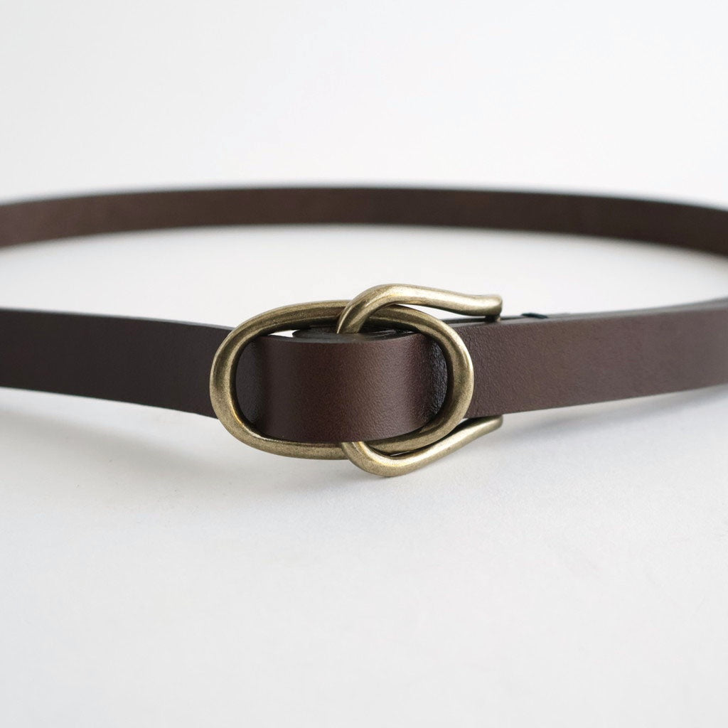 Double Buckel Leather Belt #Dark Brown [YK26FW01408A]