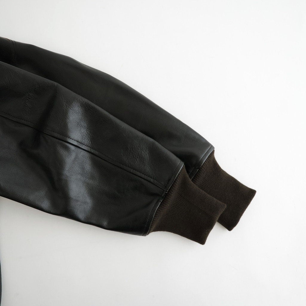 SHRINK LEATHER G-1 JACKET #BLACK SHRINK [26330705]