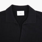 EXTRA FINE WOOL KNIT SKIPPER #BLACK [ST.1636]