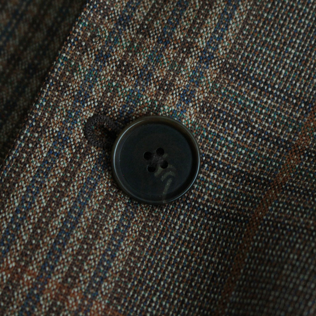 BLUEFACED WOOL CHECK DOUBLE-BREASTED JACKET #BROWN CHECK [A24AJ03CB]