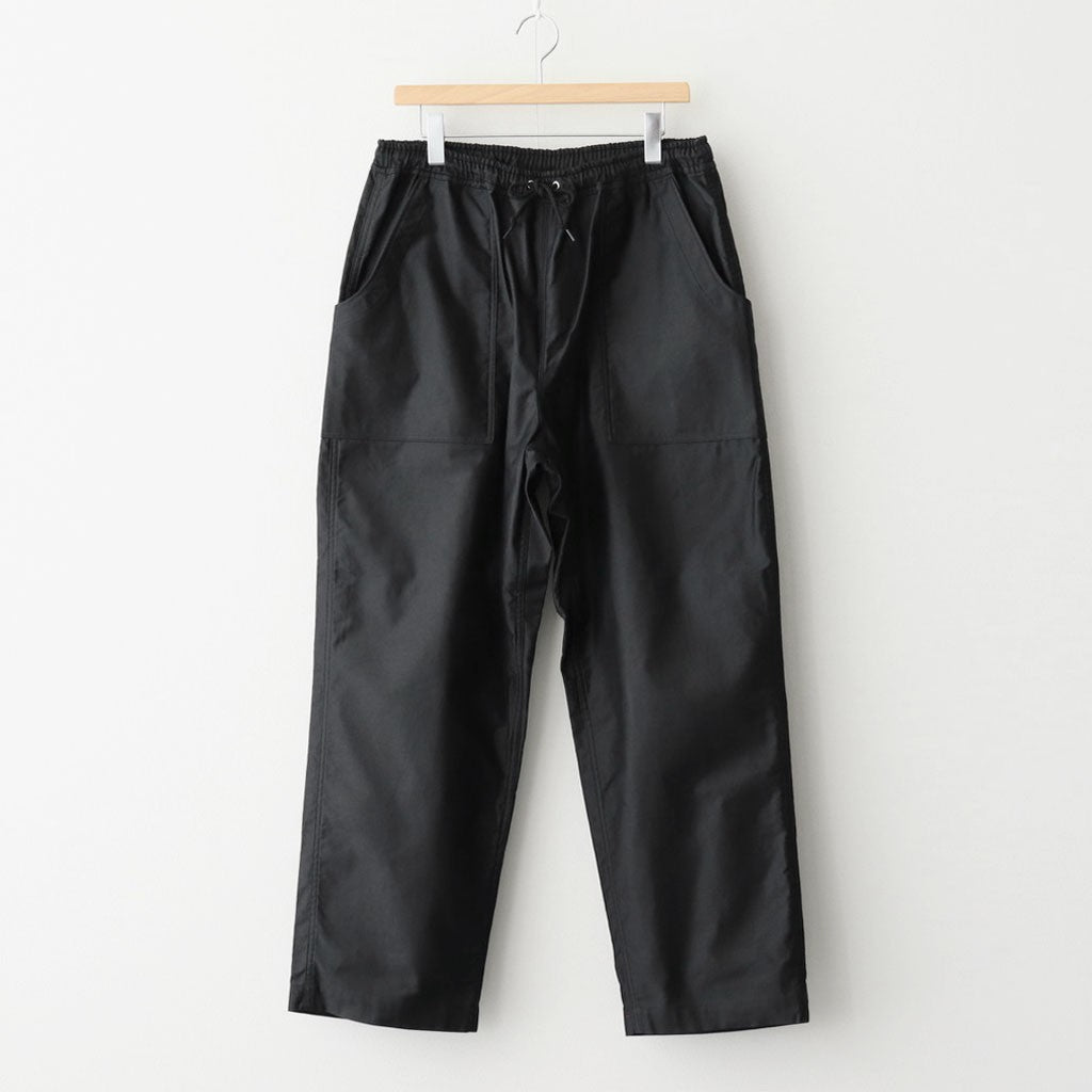 綿サテンイージーパンツ #BLACK [HP-P013-051]