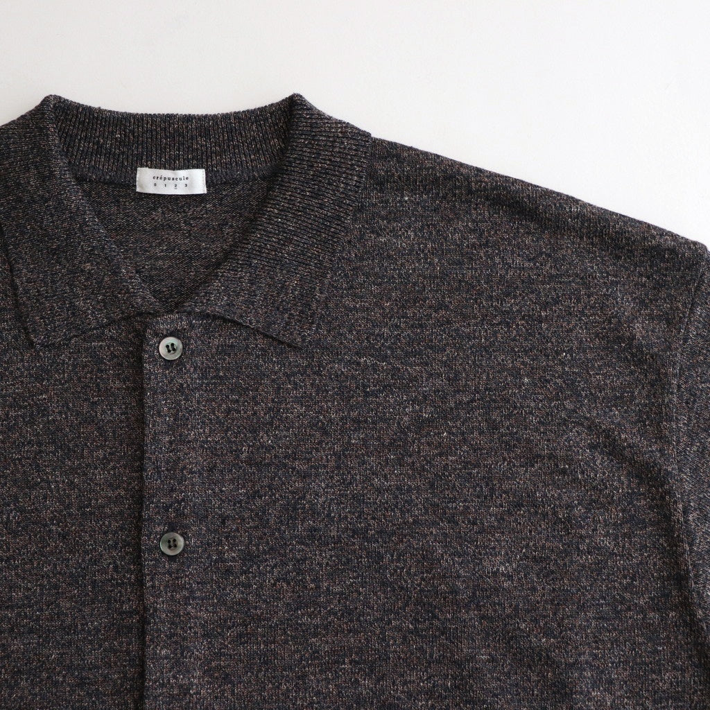 Linen S/S Shirt #Navy [2501-014]
