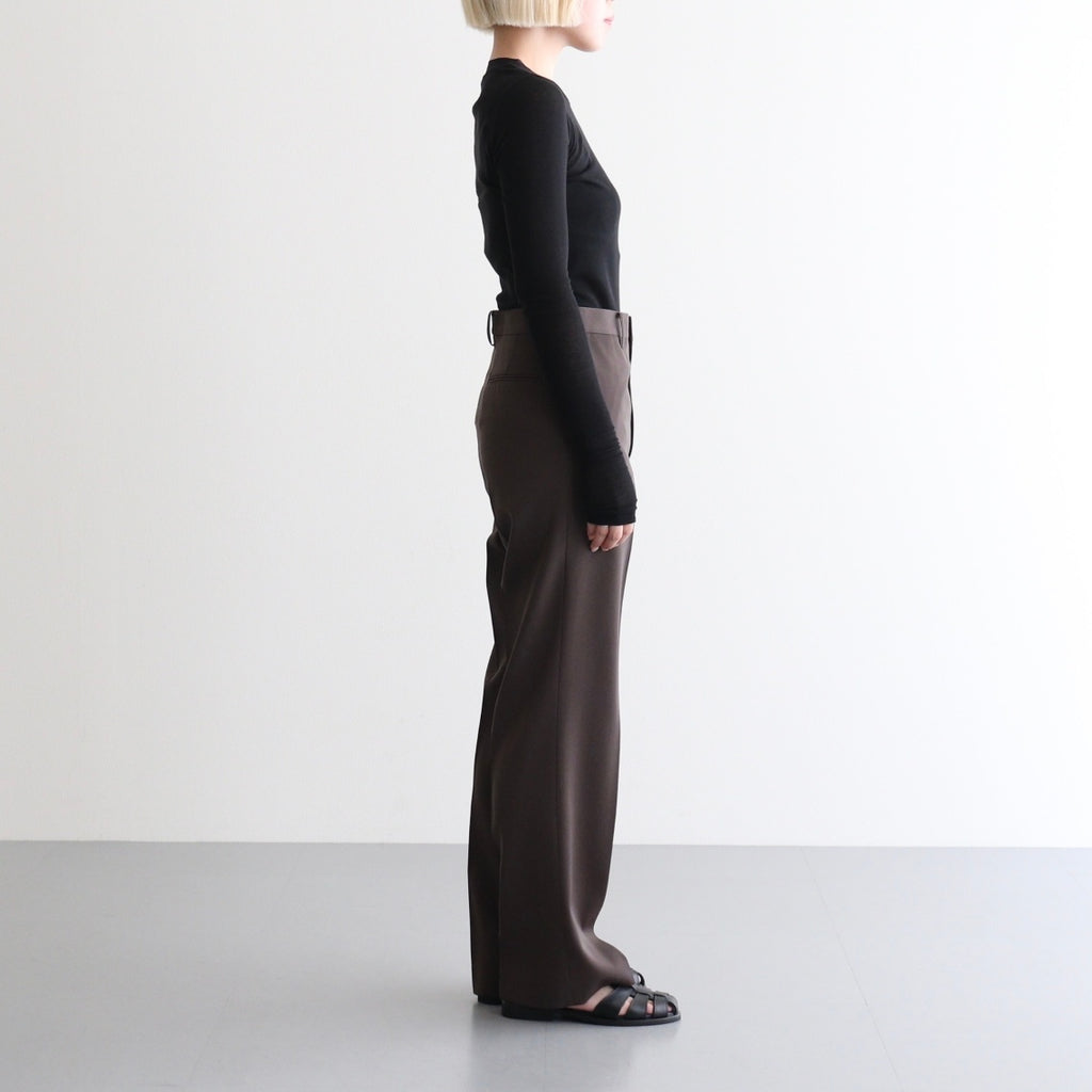 LIGHT WOOL MAX GABARDINE SLACKS #DARK BROWN [A26AP05MG]