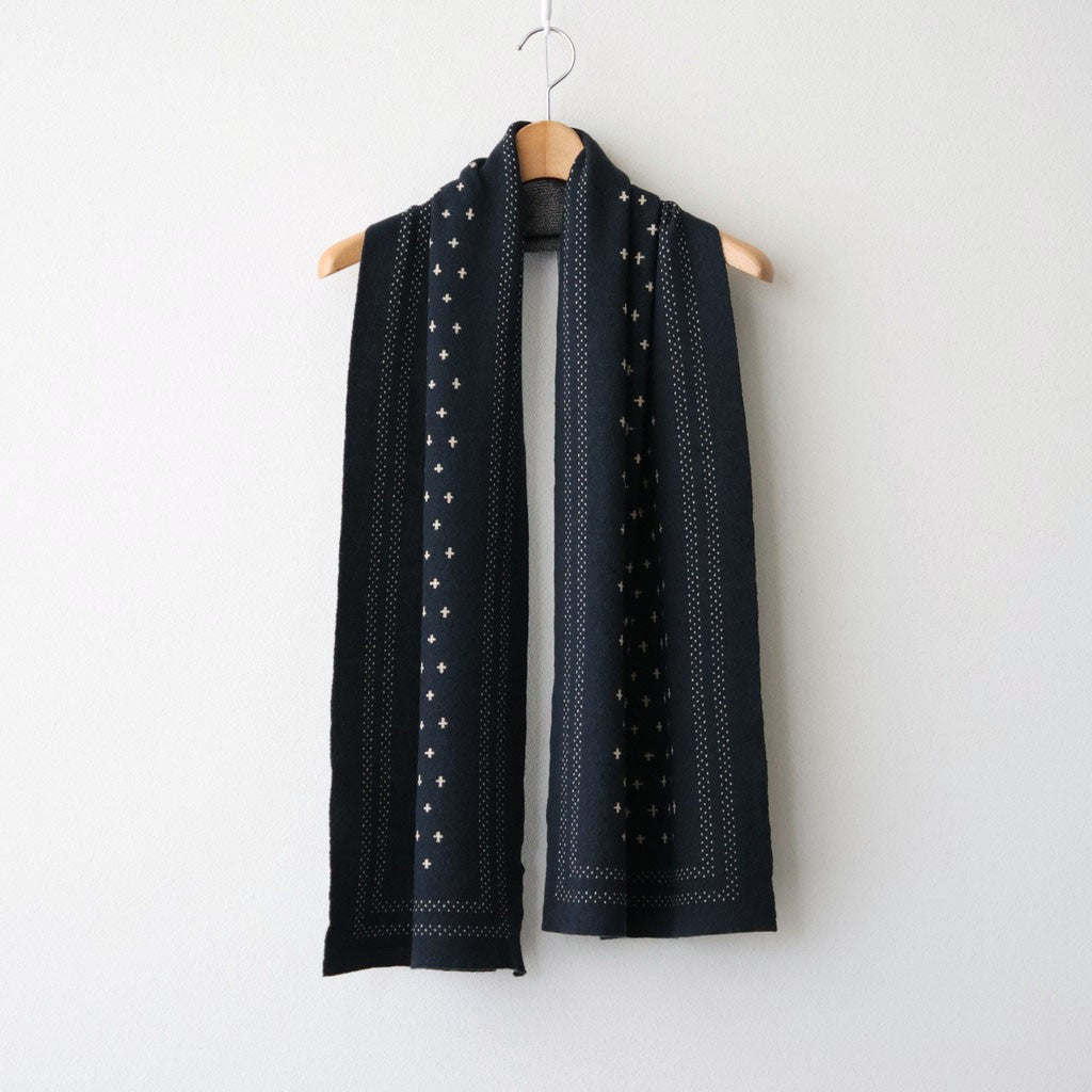 MERINO COTTON BANDANA SCARF #FADE BLACK [R5192-AW26]