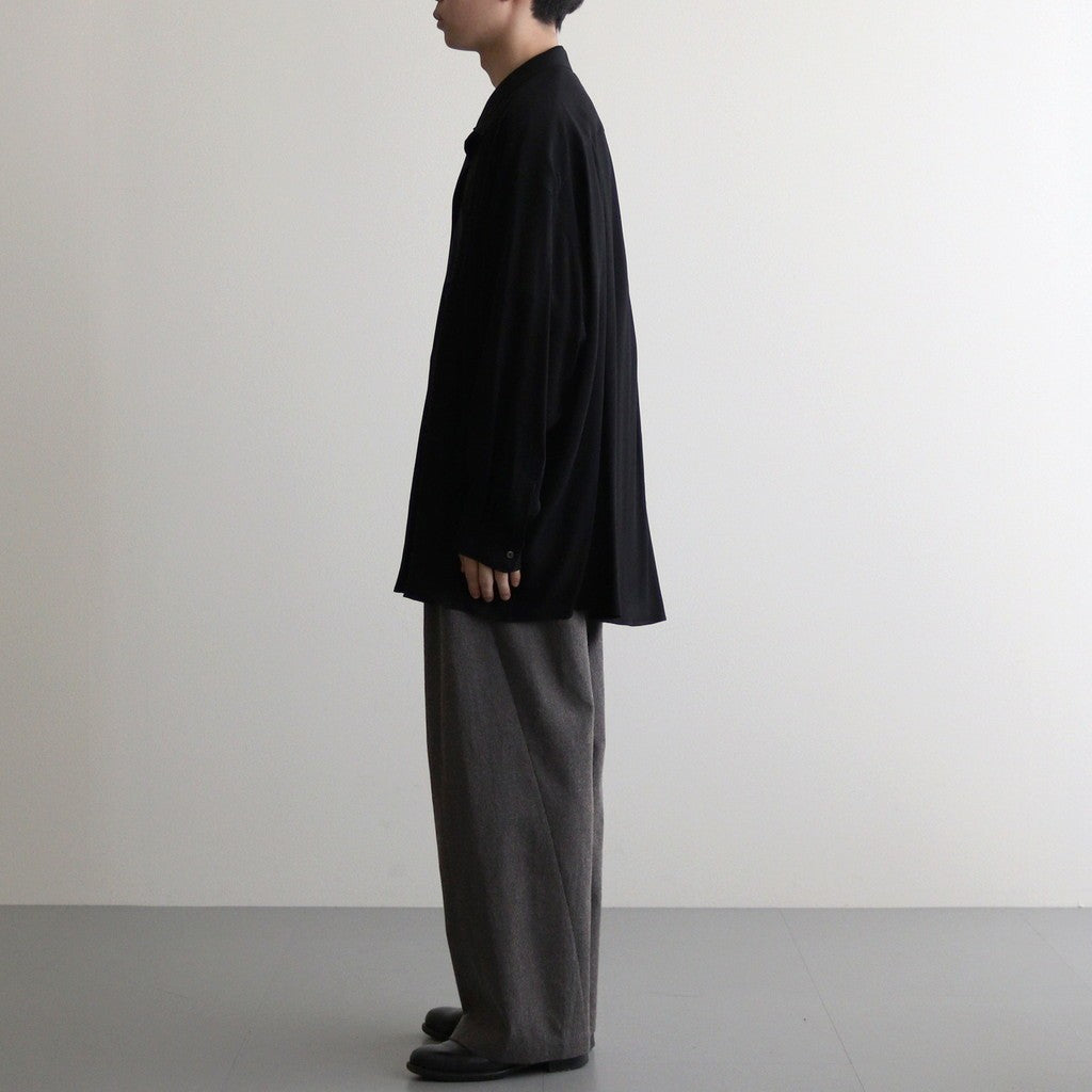 SIDOGRAS Twill Viscose Oversized Sleeping Shirt #BLACK [GM244-50014B]