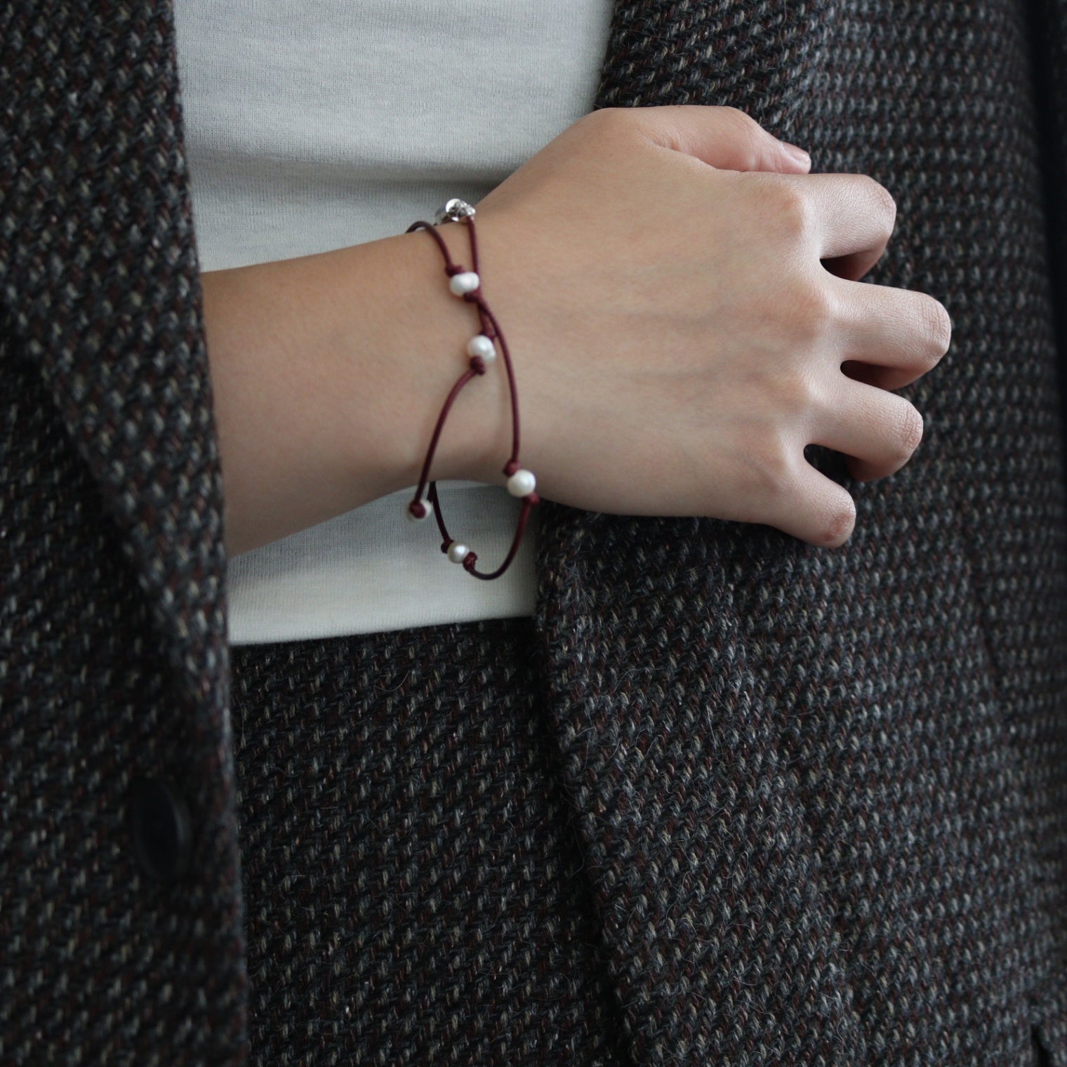 Cord Pearl Choker #BUG [12510910]