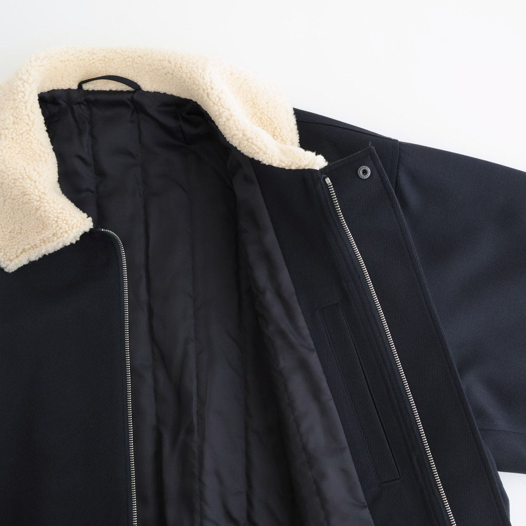 MOUTON COLLAR PADDED JACKET #DARK NAVY [ST.1377]