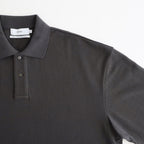 Cotton Pique Jersey L/S Polo #CHARCOAL [GM261-70417]