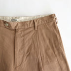 WASHED FINX CHINO ONE-TUCK PANTS #CAMEL BROWN [A25SP02FC]